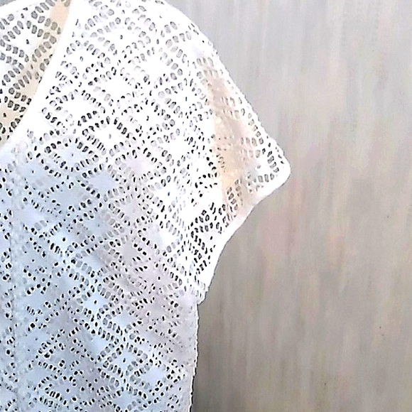 Maurice XL White Lace shirt Sleeves Top - Picture 2 of 5